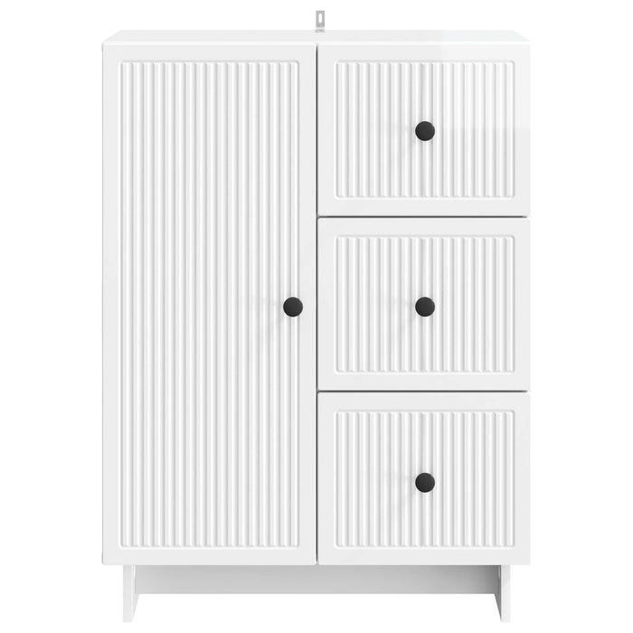 Bufet Alb foarte lucios 66 x 34,5 x 90 cm Lemn prelucrat - WALTI WALTI