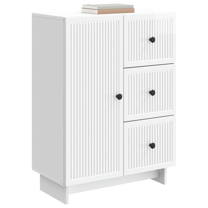 Bufet Alb foarte lucios 66 x 34,5 x 90 cm Lemn prelucrat - WALTI WALTI