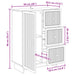 Bufet Alb foarte lucios 66 x 34,5 x 90 cm Lemn prelucrat - WALTI WALTI