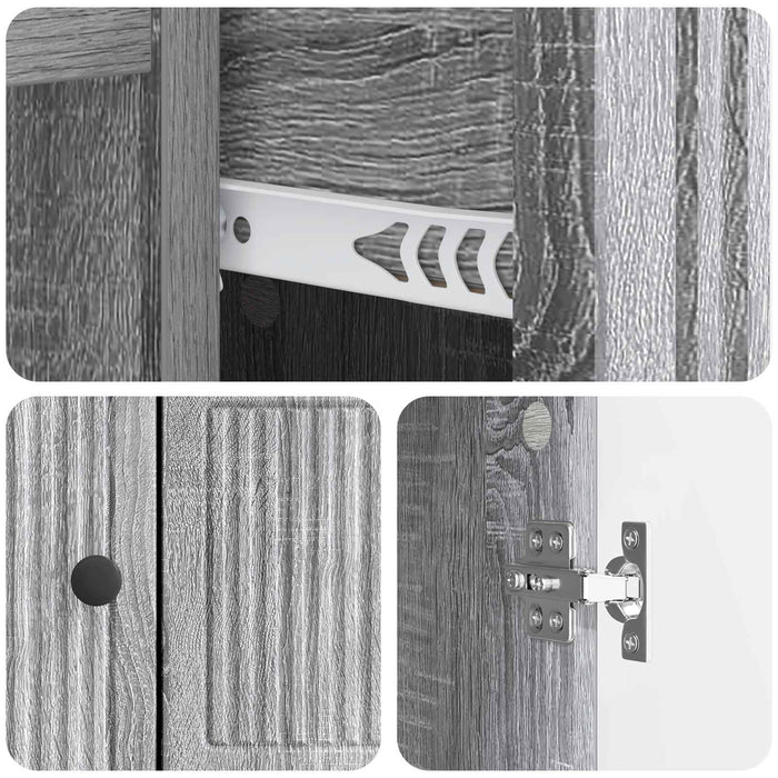 Bufet cu sertar Sonoma gri 66 x 34,5 x 90 cm Lemn prelucrat - WALTI WALTI