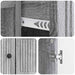 Bufet cu sertar Sonoma gri 66 x 34,5 x 90 cm Lemn prelucrat - WALTI WALTI