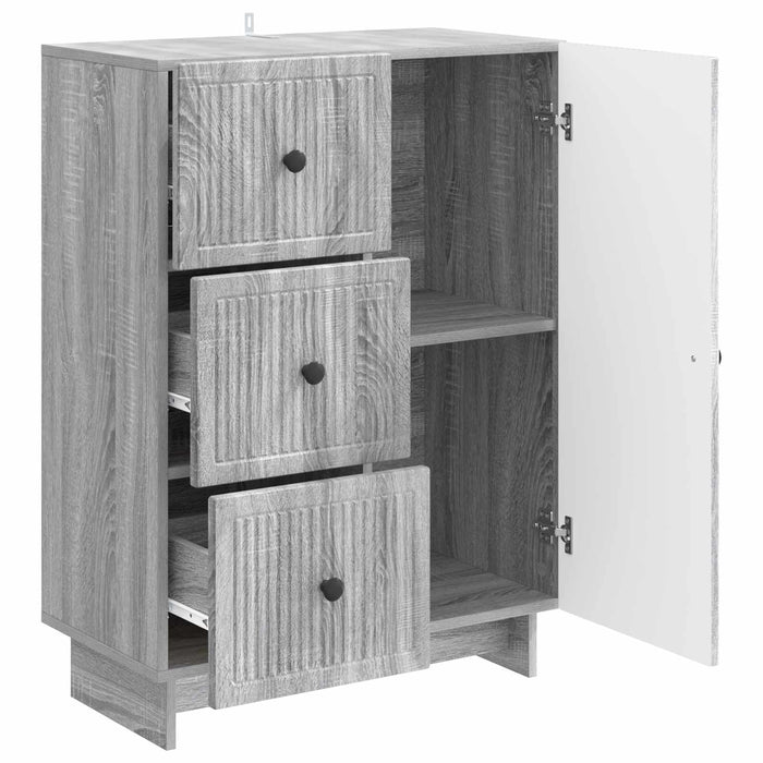 Bufet cu sertar Sonoma gri 66 x 34,5 x 90 cm Lemn prelucrat - WALTI WALTI