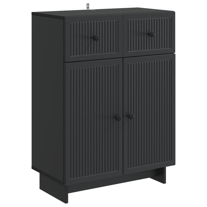 Bufet cu sertar Negru 66 x 34,5 x 90 cm Lemn prelucrat - WALTI WALTI