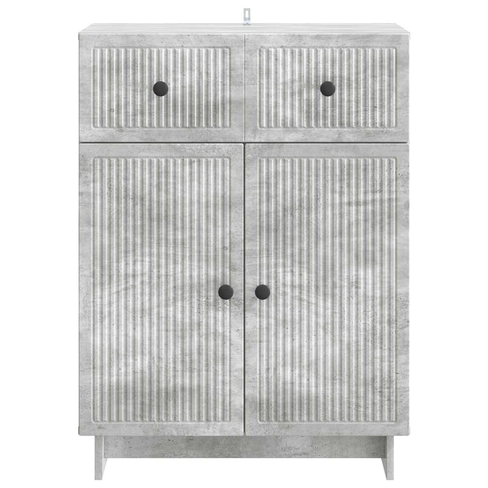 Bufet cu sertar Gri Beton 66 x 34,5 x 90 cm Lemn prelucrat - WALTI WALTI