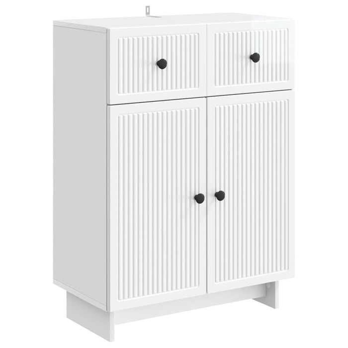 Bufet Alb foarte lucios 66 x 34,5 x 90 cm Lemn prelucrat - WALTI WALTI