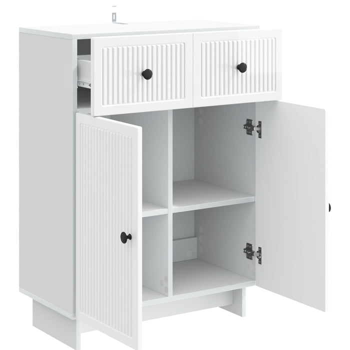 Bufet Alb foarte lucios 66 x 34,5 x 90 cm Lemn prelucrat - WALTI WALTI