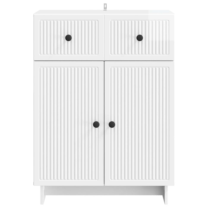 Bufet Alb foarte lucios 66 x 34,5 x 90 cm Lemn prelucrat - WALTI WALTI