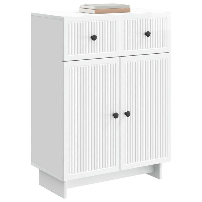Bufet Alb foarte lucios 66 x 34,5 x 90 cm Lemn prelucrat - WALTI WALTI