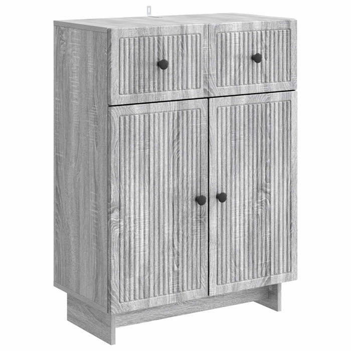 Bufet cu sertar Sonoma gri 66 x 34,5 x 90 cm Lemn prelucrat - WALTI WALTI