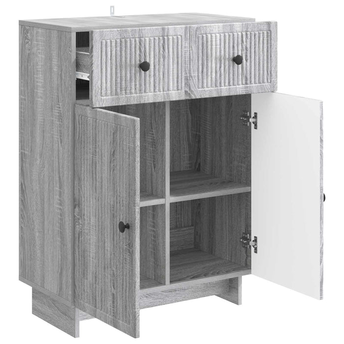 Bufet cu sertar Sonoma gri 66 x 34,5 x 90 cm Lemn prelucrat - WALTI WALTI