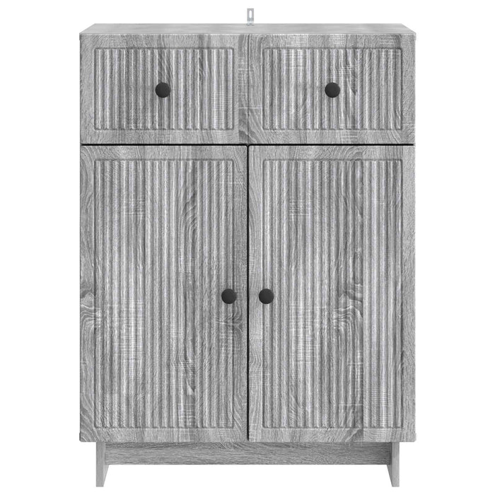 Bufet cu sertar Sonoma gri 66 x 34,5 x 90 cm Lemn prelucrat - WALTI WALTI