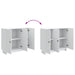 Bufet Alb 89 x 34,5 x 80 cm Lemn prelucrat - WALTI WALTI