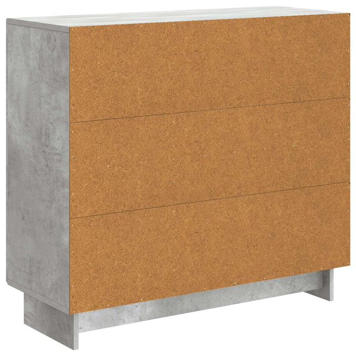 Bufet Gri Beton 89 x 34,5 x 80 cm Lemn prelucrat - WALTI WALTI
