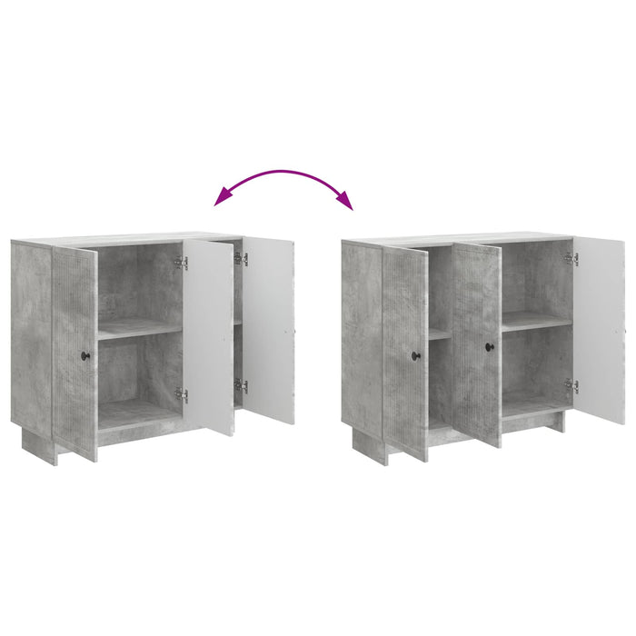 Bufet Gri Beton 89 x 34,5 x 80 cm Lemn prelucrat - WALTI WALTI