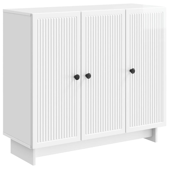Bufet Alb foarte lucios 89 x 34,5 x 80 cm Lemn prelucrat - WALTI WALTI