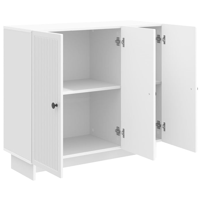 Bufet Alb foarte lucios 89 x 34,5 x 80 cm Lemn prelucrat - WALTI WALTI