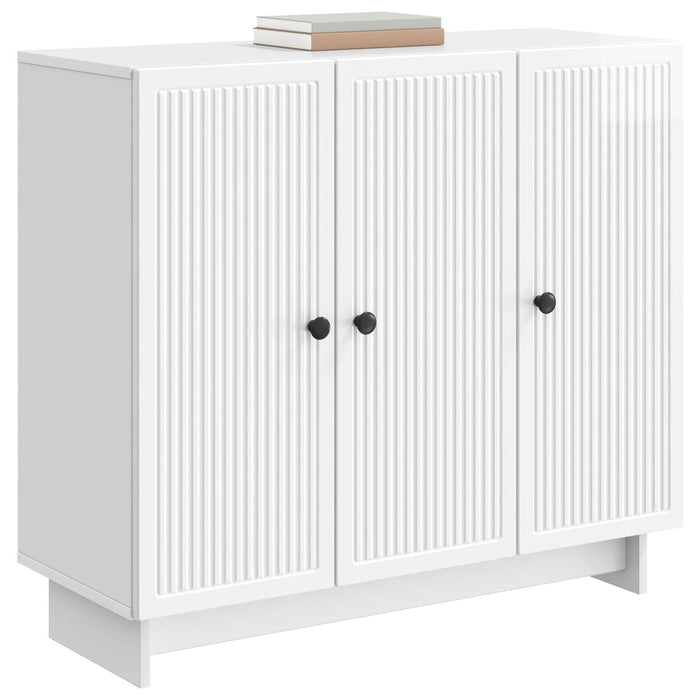 Bufet Alb foarte lucios 89 x 34,5 x 80 cm Lemn prelucrat - WALTI WALTI
