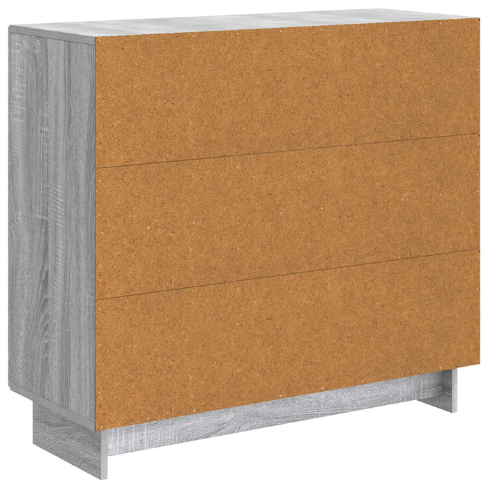 Bufet Sonoma gri 89 x 34,5 x 80 cm Lemn prelucrat - WALTI WALTI