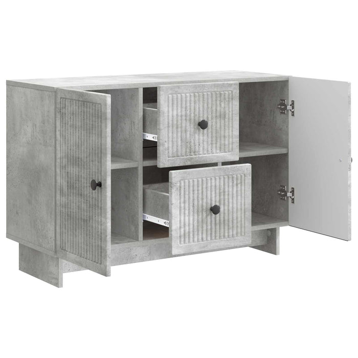Bufet cu sertar Gri Beton 89 x 34,5 x 60 cm Lemn prelucrat - WALTI WALTI