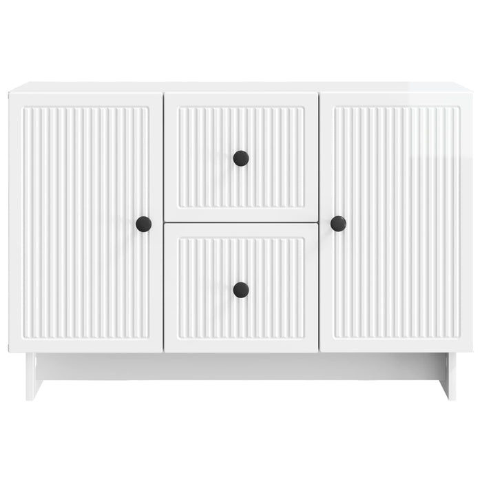 Bufet Alb foarte lucios 89 x 34,5 x 60 cm Lemn prelucrat - WALTI WALTI
