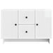 Bufet Alb foarte lucios 89 x 34,5 x 60 cm Lemn prelucrat - WALTI WALTI