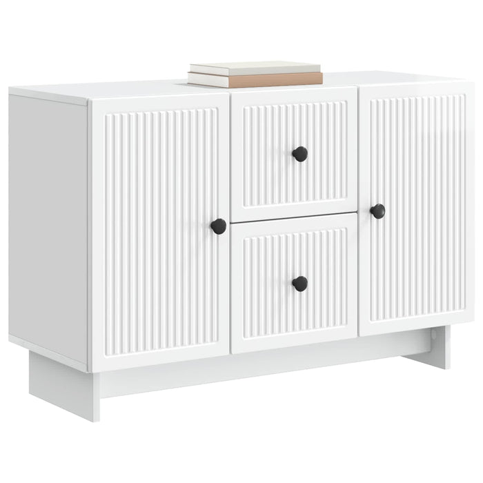 Bufet Alb foarte lucios 89 x 34,5 x 60 cm Lemn prelucrat - WALTI WALTI