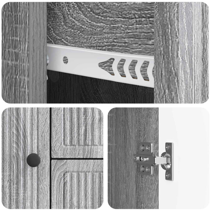 Bufet cu sertar Sonoma gri 89 x 34,5 x 60 cm Lemn prelucrat - WALTI WALTI