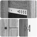 Bufet cu sertar Sonoma gri 89 x 34,5 x 60 cm Lemn prelucrat - WALTI WALTI