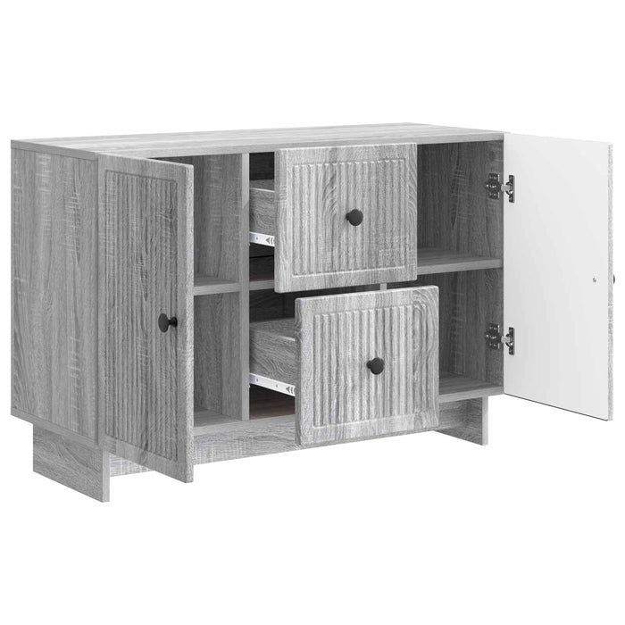 Bufet cu sertar Sonoma gri 89 x 34,5 x 60 cm Lemn prelucrat - WALTI WALTI