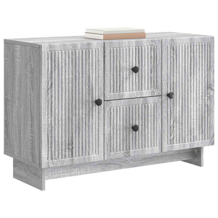Bufet cu sertar Sonoma gri 89 x 34,5 x 60 cm Lemn prelucrat - WALTI WALTI