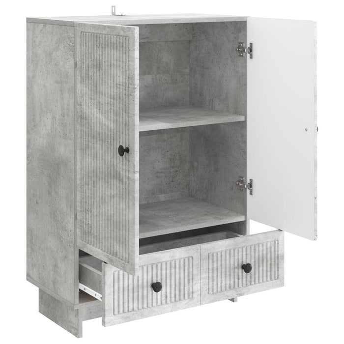 Bufet Gri Beton 66 x 34,5 x 95 cm Lemn prelucrat - WALTI WALTI