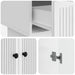 Bufet Alb Lucios 66 x 34,5 x 95 cm Lemn prelucrat - WALTI WALTI