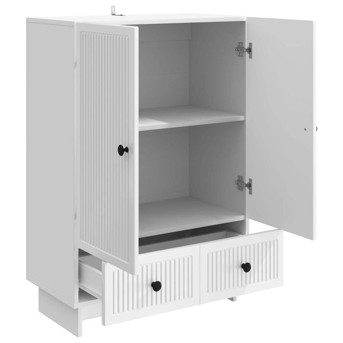 Bufet Alb Lucios 66 x 34,5 x 95 cm Lemn prelucrat - WALTI WALTI