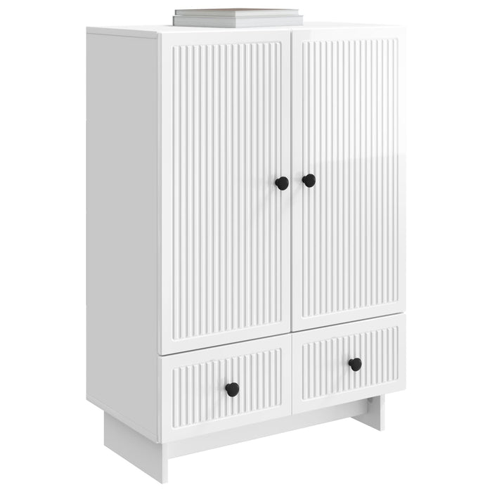 Bufet Alb Lucios 66 x 34,5 x 95 cm Lemn prelucrat - WALTI WALTI