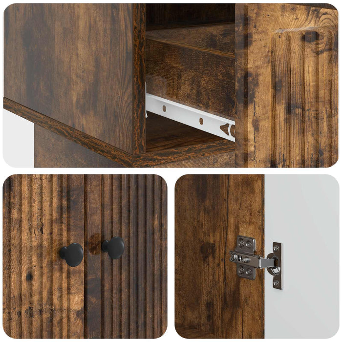 Bufet Stejar Afumat 66 x 34,5 x 95 cm Lemn prelucrat - WALTI WALTI
