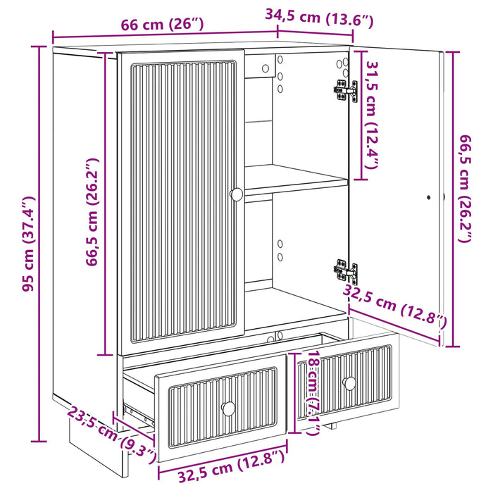 Bufet Lemn vechi 66 x 34,5 x 95 cm Lemn prelucrat - WALTI WALTI