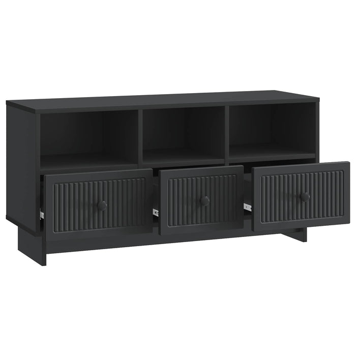 Cabinet TV cu sertar Negru 102 x 34,5 x 50 cm Lemn prelucrat - WALTI WALTI