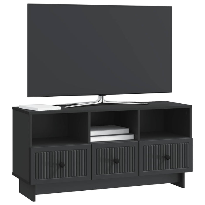 Cabinet TV cu sertar Negru 102 x 34,5 x 50 cm Lemn prelucrat - WALTI WALTI