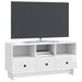 Cabinet TV Alb foarte lucios 102 x 34,5 x 50 cm Lemn prelucrat - WALTI WALTI