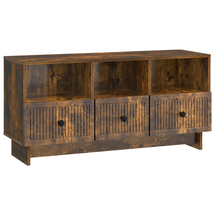 Cabinet TV Stejar fumuriu 102 x 34,5 x 50 cm Lemn prelucrat - WALTI WALTI