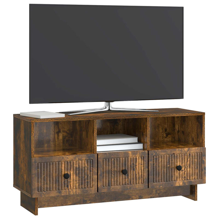 Cabinet TV Stejar fumuriu 102 x 34,5 x 50 cm Lemn prelucrat - WALTI WALTI