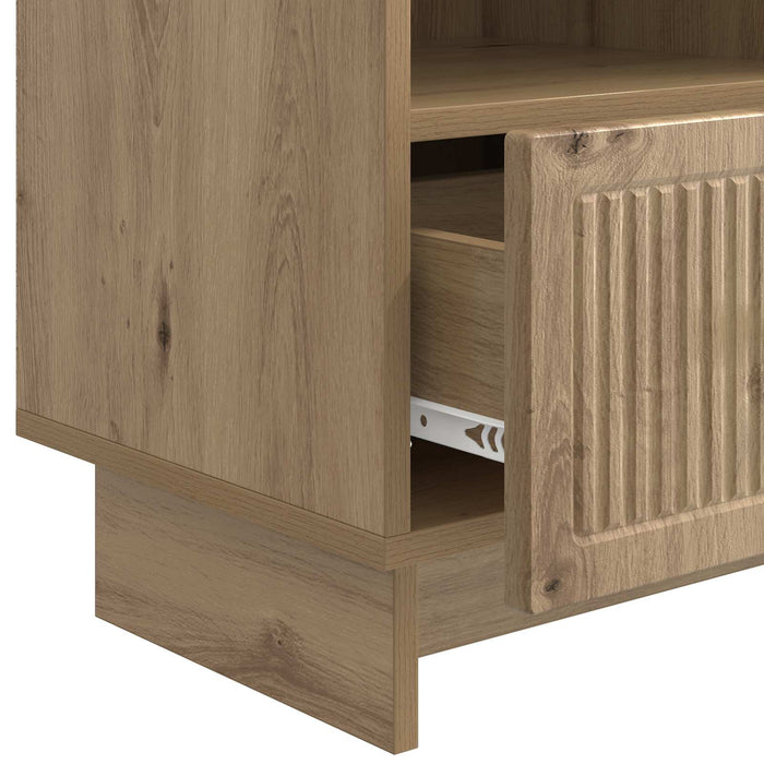 Cabinet TV Stejar Artizanal 102 x 34,5 x 50 cm Lemn prelucrat - WALTI WALTI