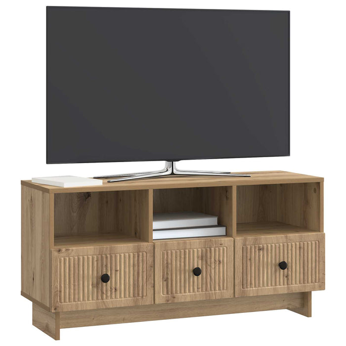 Cabinet TV Stejar Artizanal 102 x 34,5 x 50 cm Lemn prelucrat - WALTI WALTI