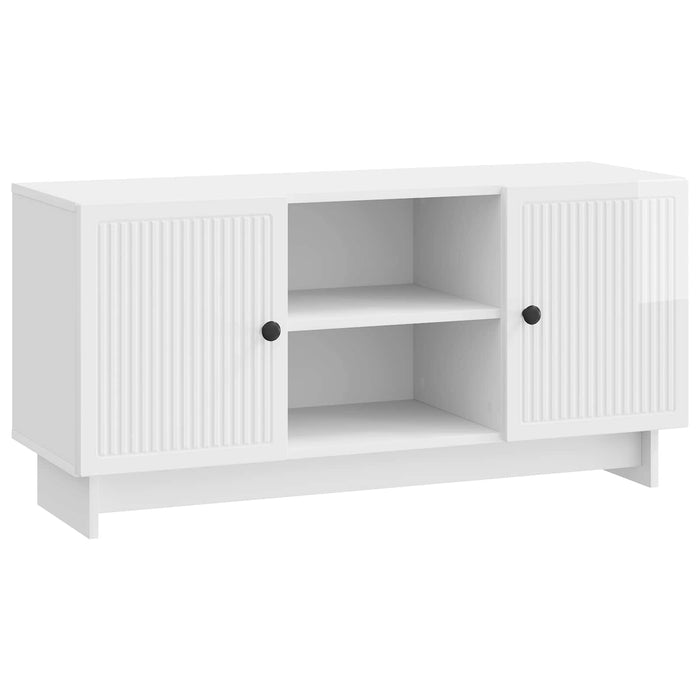 Cabinet TV Alb lucios 102 x 34,5 x 50 cm Lemn compozit - WALTI WALTI
