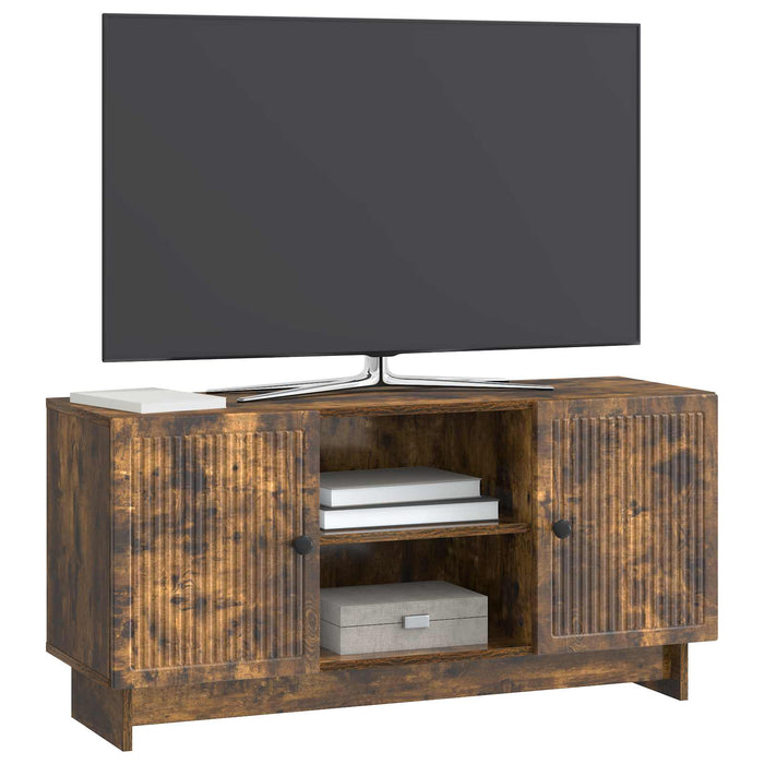 Cabinet TV Stejar fumuriu 102 x 34,5 x 50 cm Lemn compozit - WALTI WALTI