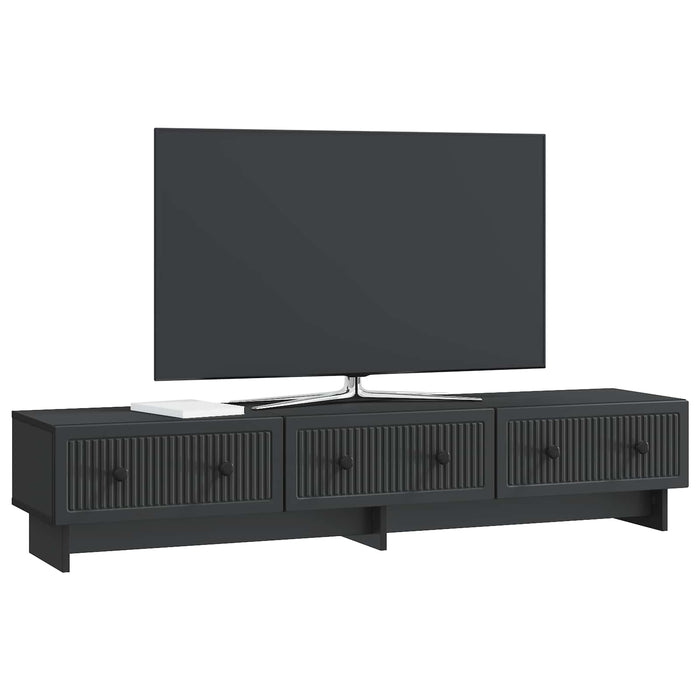 Cabinet TV cu sertar Negru 147 x 34,5 x 30 cm Lemn prelucrat - WALTI WALTI