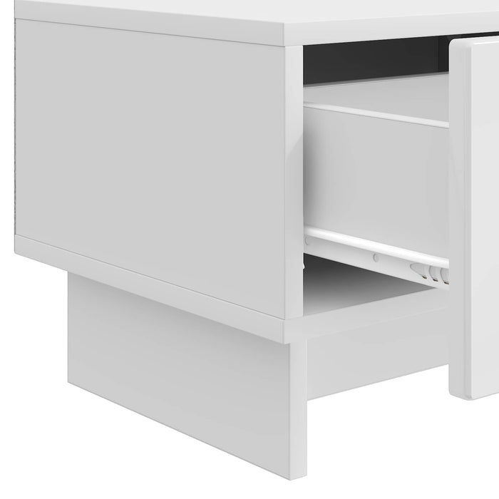 Cabinet TV Alb foarte lucios 147 x 34,5 x 30 cm Lemn prelucrat - WALTI WALTI