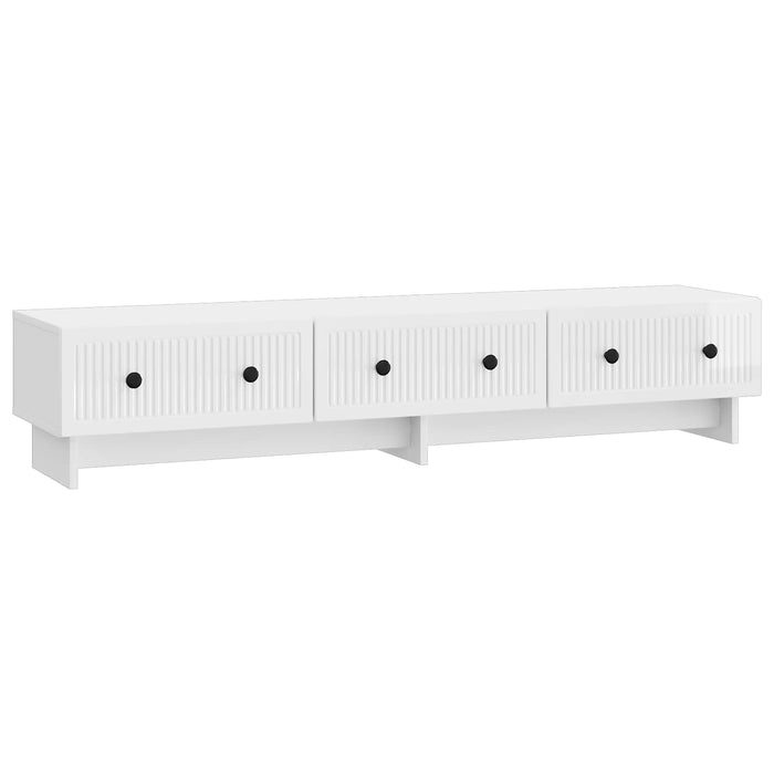 Cabinet TV Alb foarte lucios 147 x 34,5 x 30 cm Lemn prelucrat - WALTI WALTI