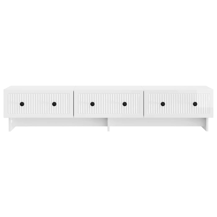 Cabinet TV Alb foarte lucios 147 x 34,5 x 30 cm Lemn prelucrat - WALTI WALTI