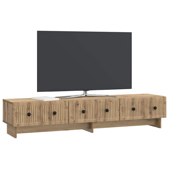 Cabinet TV Stejar Artizanal 147 x 34,5 x 30 cm Lemn prelucrat - WALTI WALTI